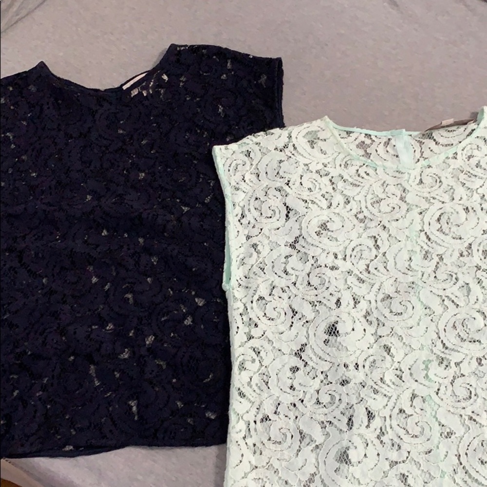 loft MP lace overlay tops - worn less than 3x
